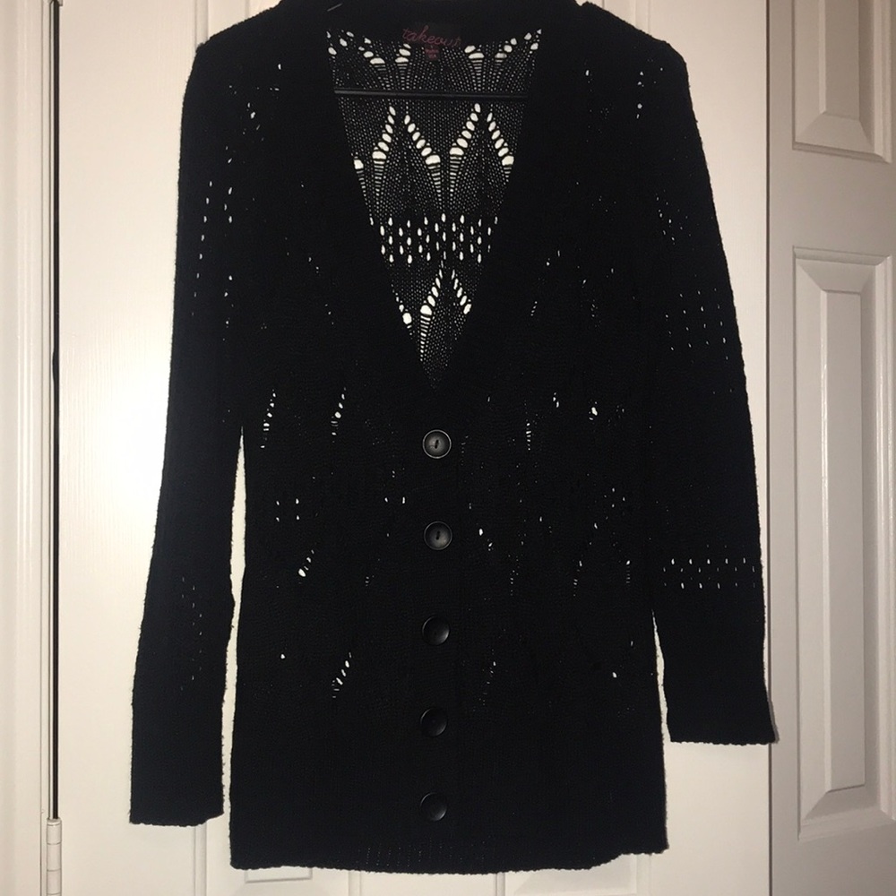 Black cardigan